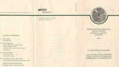 Alla vigilia dell’europa unita: i beni culturali ed ambientali e il medioevo