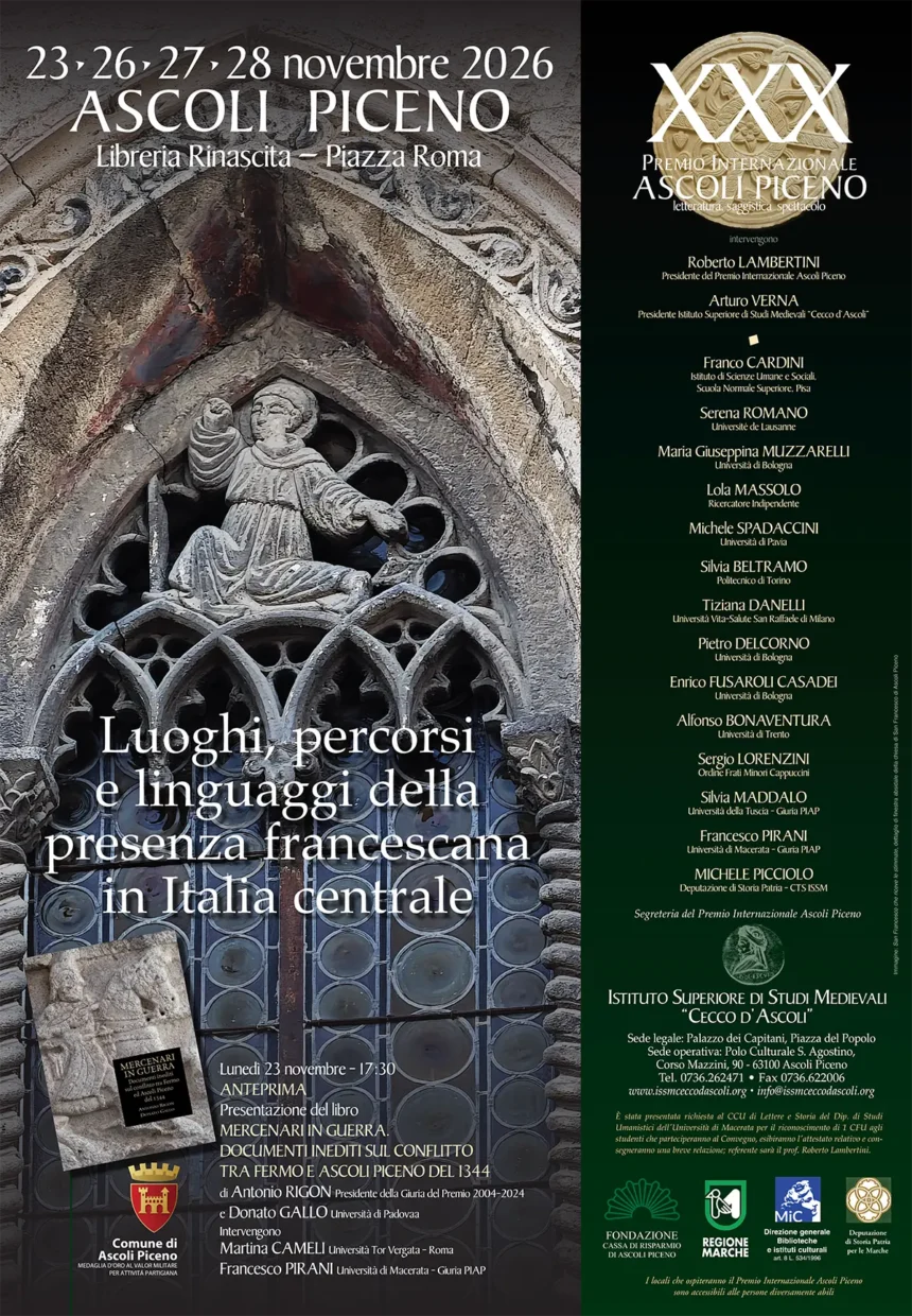 Manifesto Premio Internazionale Città di Ascoli 2026